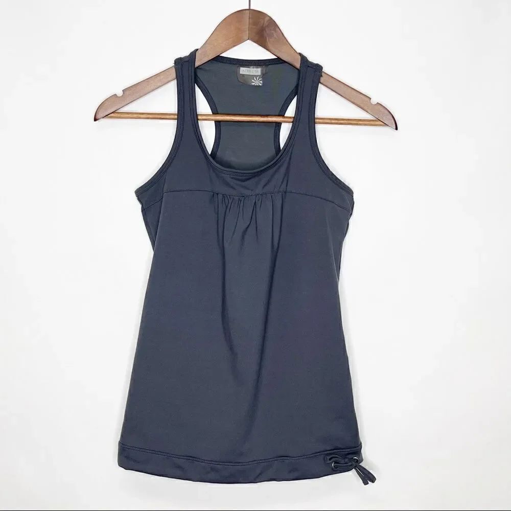 Athleta Racerback Tank Top Gray Tinker Size XS
